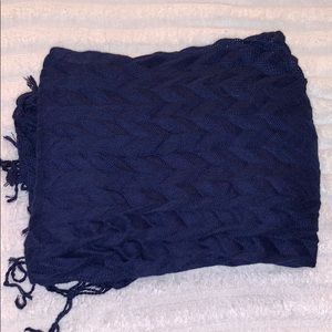 Silky Soft Dark Blue Scarf